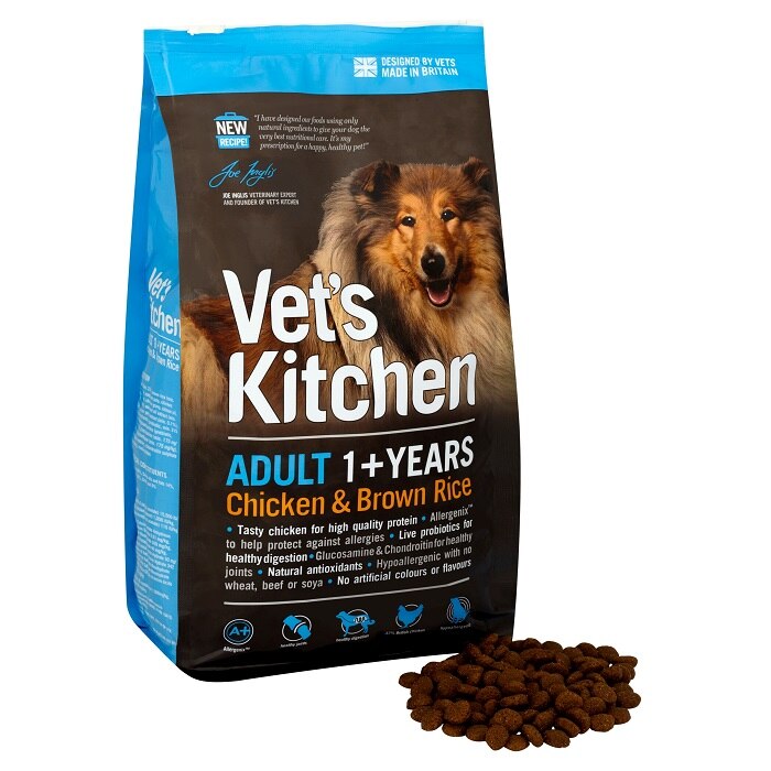 Vet's Kitchen Adult Chicken & Brown Rice Dry Dog Food - 1.3kg